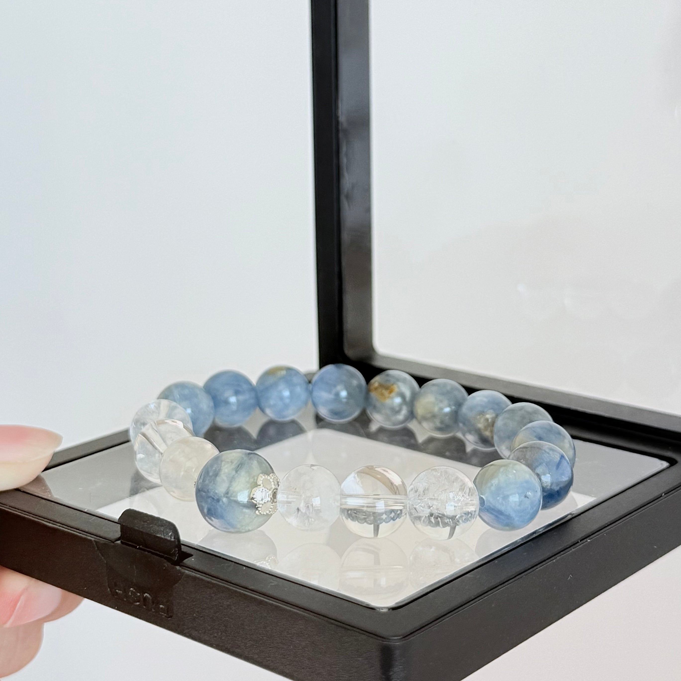 Blue Kyanite & Clear Quartz Bracelet