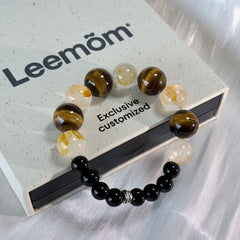 The Abundance Keeper | Natural Tiger Eye & Citrine Obsidian Bracelet for Grounded Prosperity