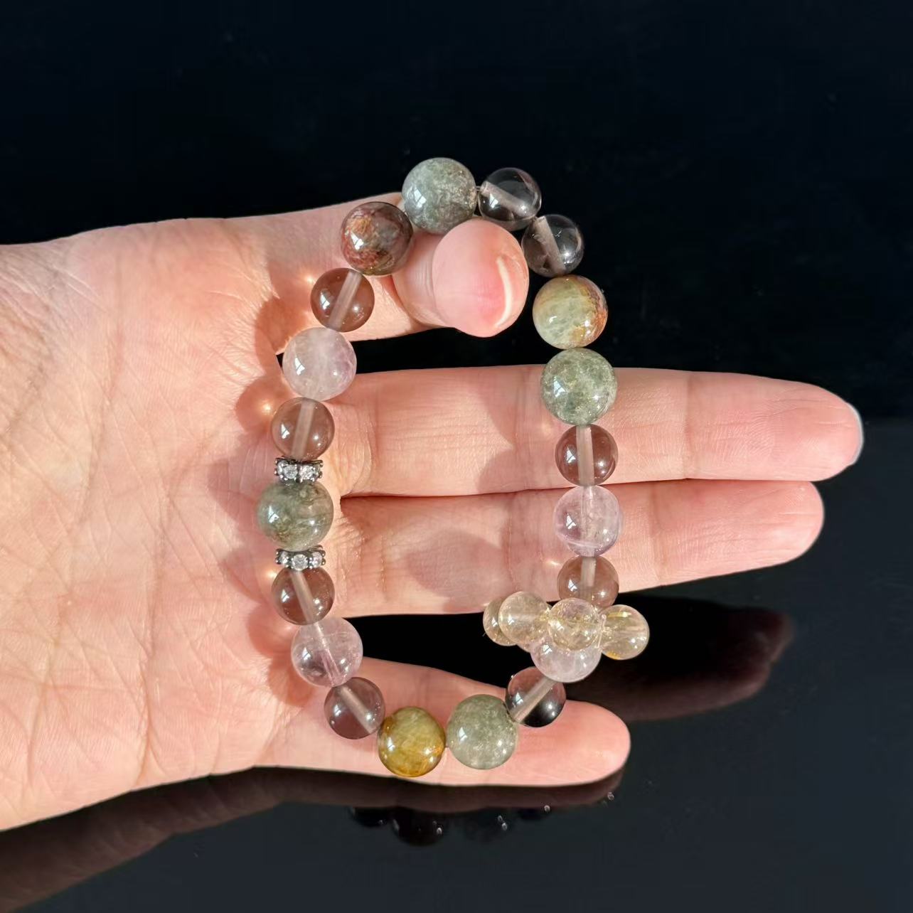 Handcrafted Natural Multi-Gemstone & Crystal Bracelet Healing Bracelet