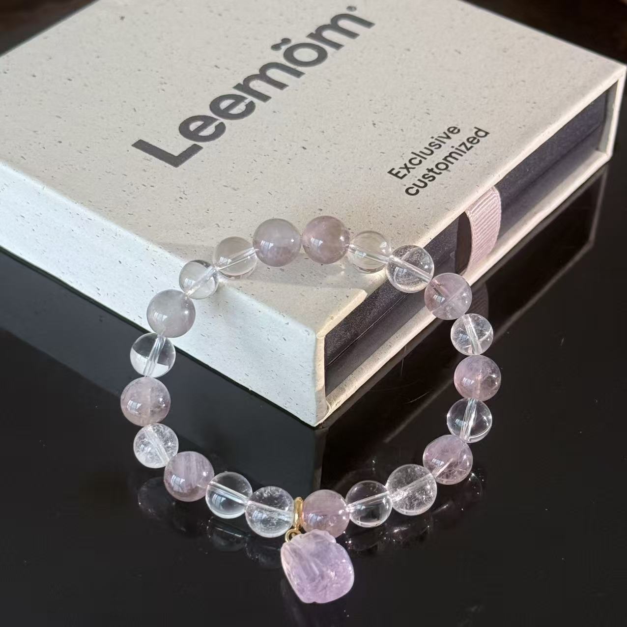 Icy Translucent Violet Hues | Super Seven & Clear Quartz Bracelet—Possessing an Innate, Aloof Beauty