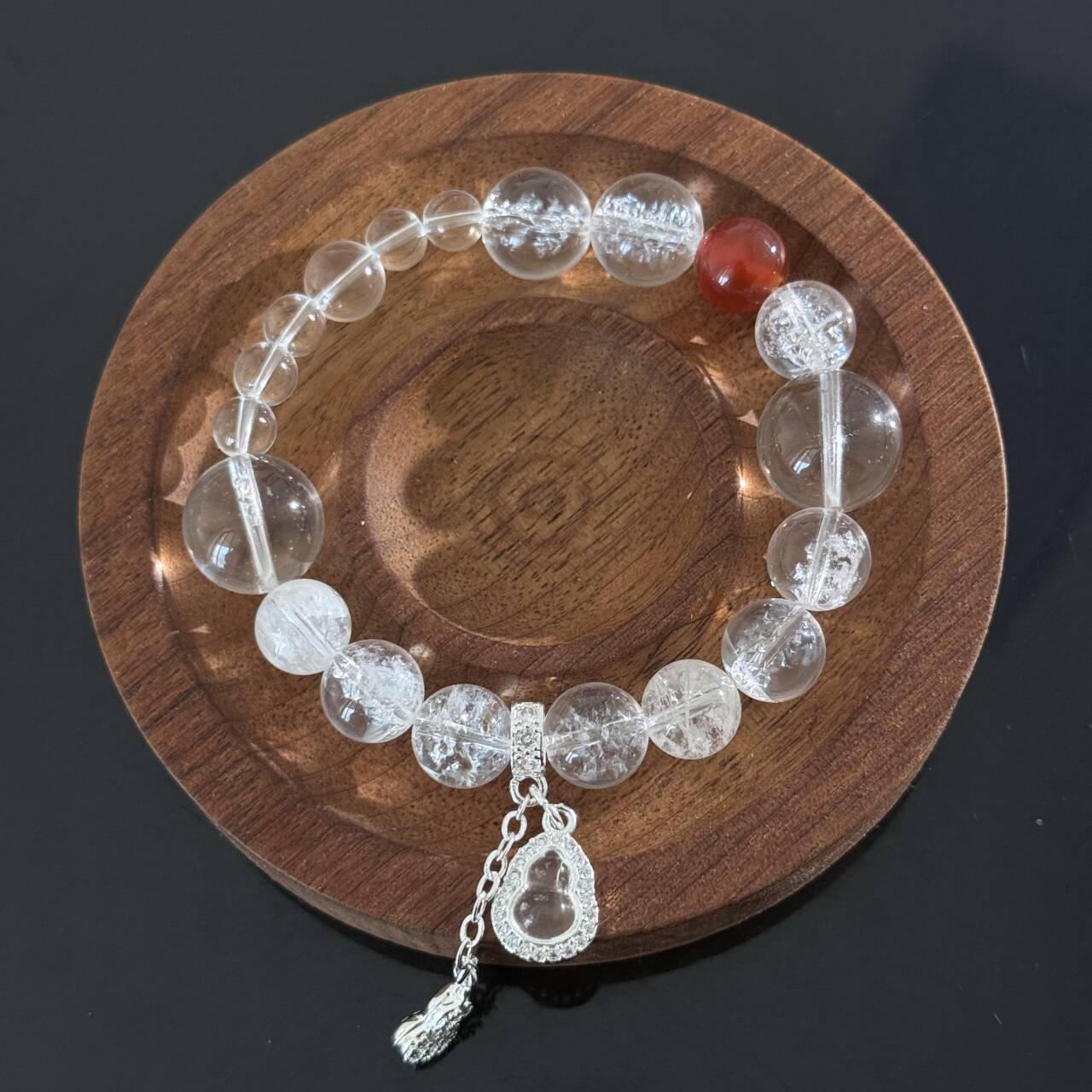 Clear Quartz and Red Agate Bracelet — A Healing Gemstone Bracelet to Help You Boost Your Energy, and Attract Protection and Love