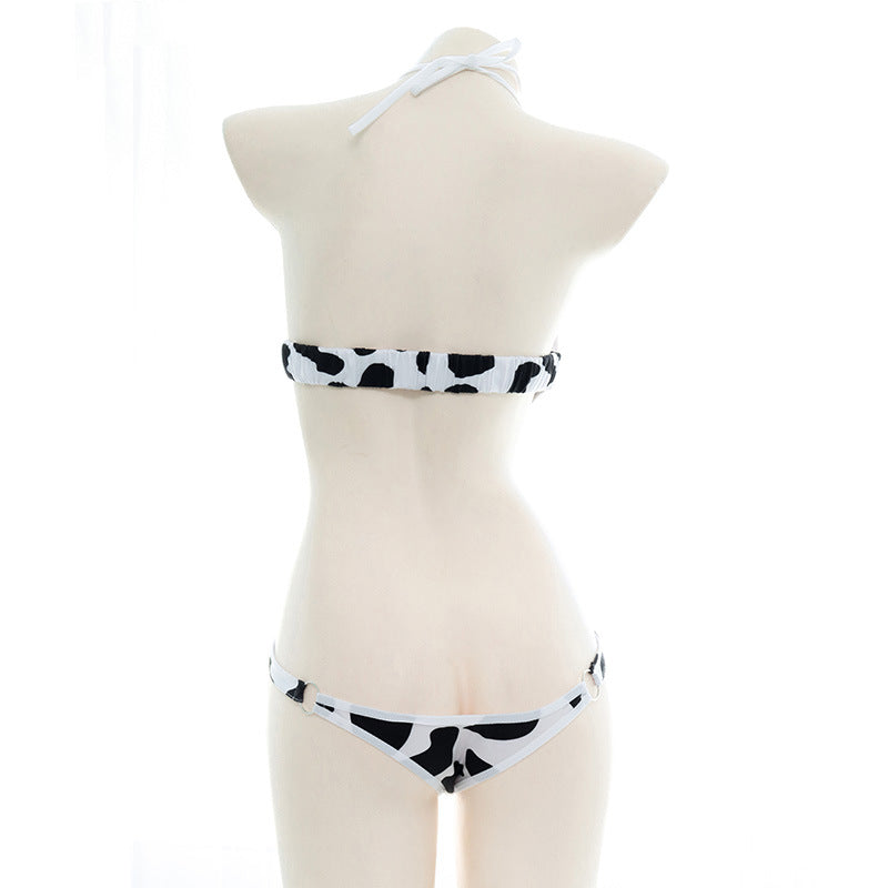 Polka Dot Cow Print Bikini Bodysuit