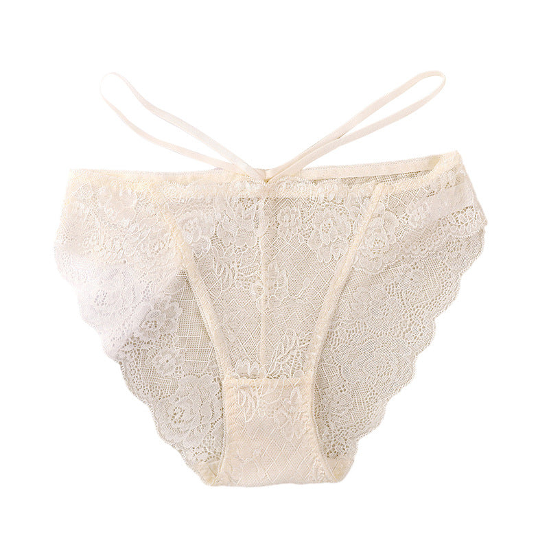 Signature Lace Thong Low Rise with Breathable Cotton Crotch