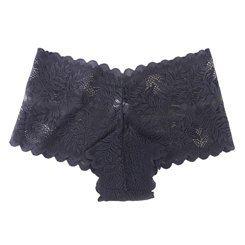 Alluring Breathable Lace Briefs Featuring Mid-Rise V-Shape Design