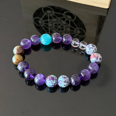 Amethyst & Turquoise Mixed Gemstone Bracelet