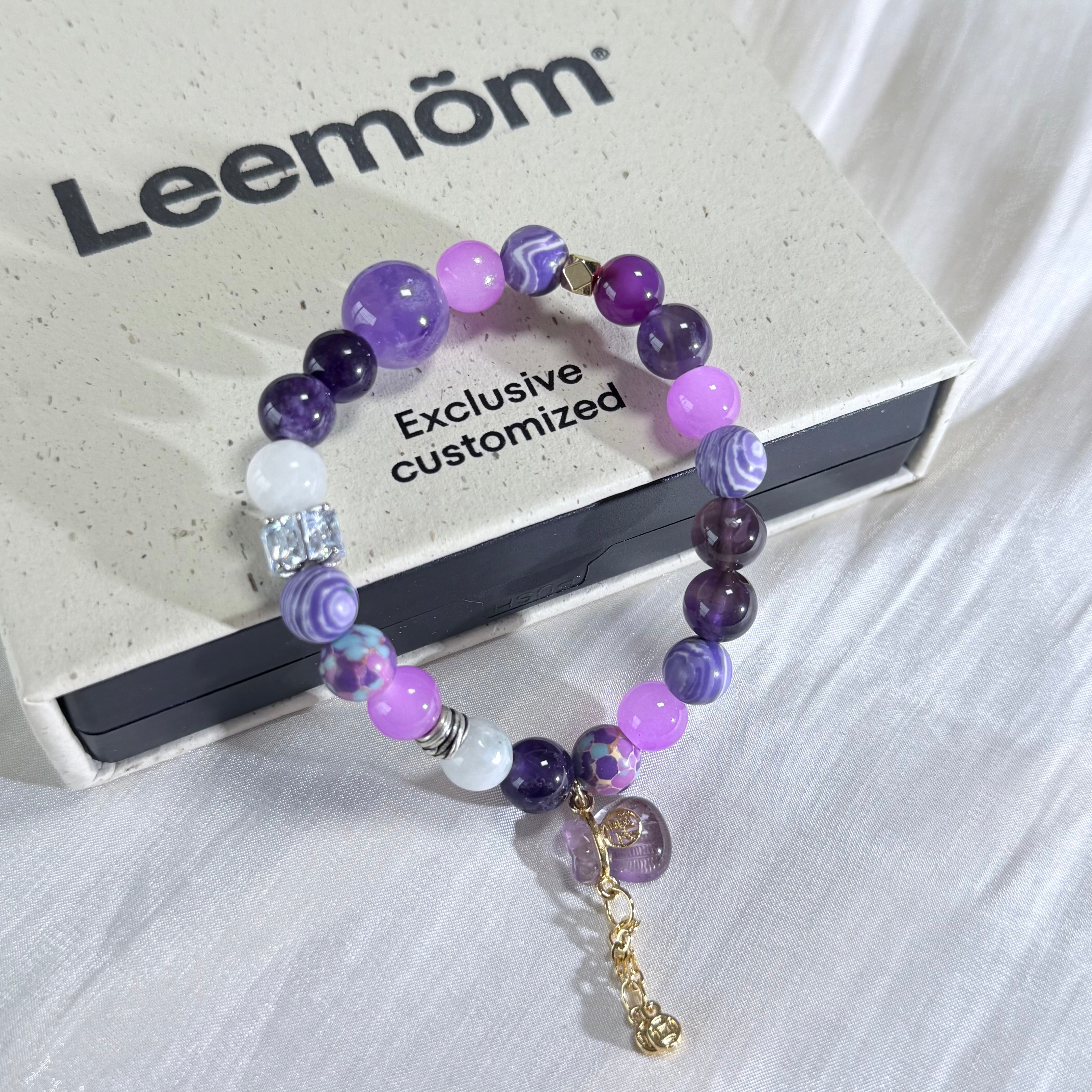 Dispel internal strife and enhance intuition | Purple Crystal Beads