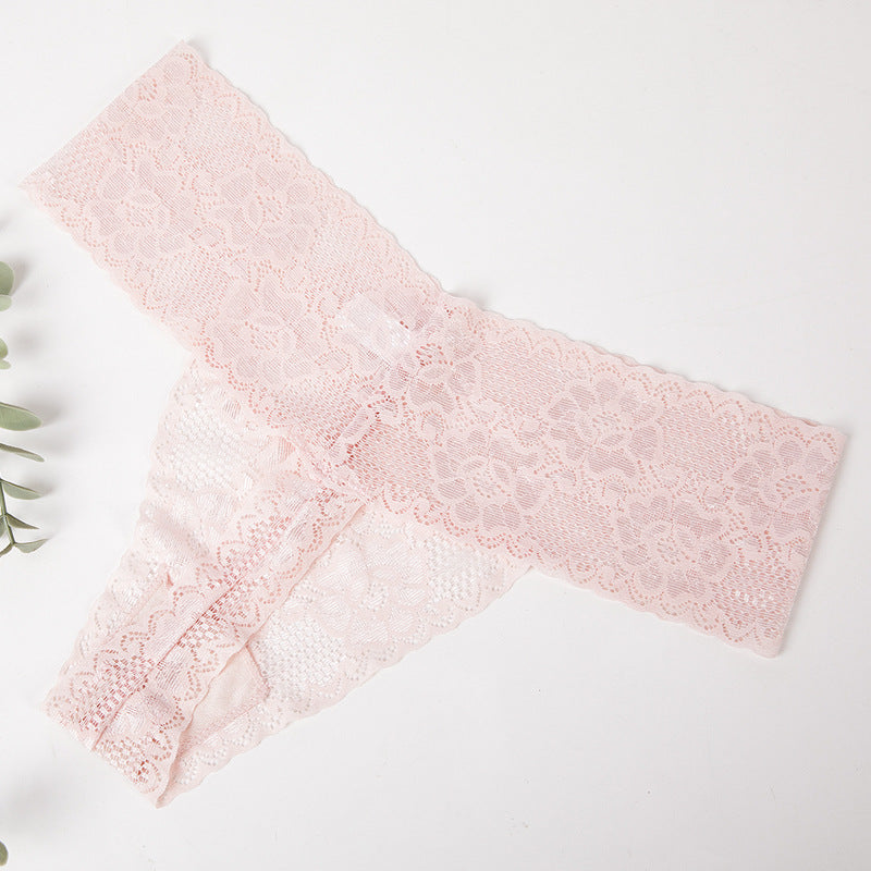 Seamless Lace See-through Underwear Thong
