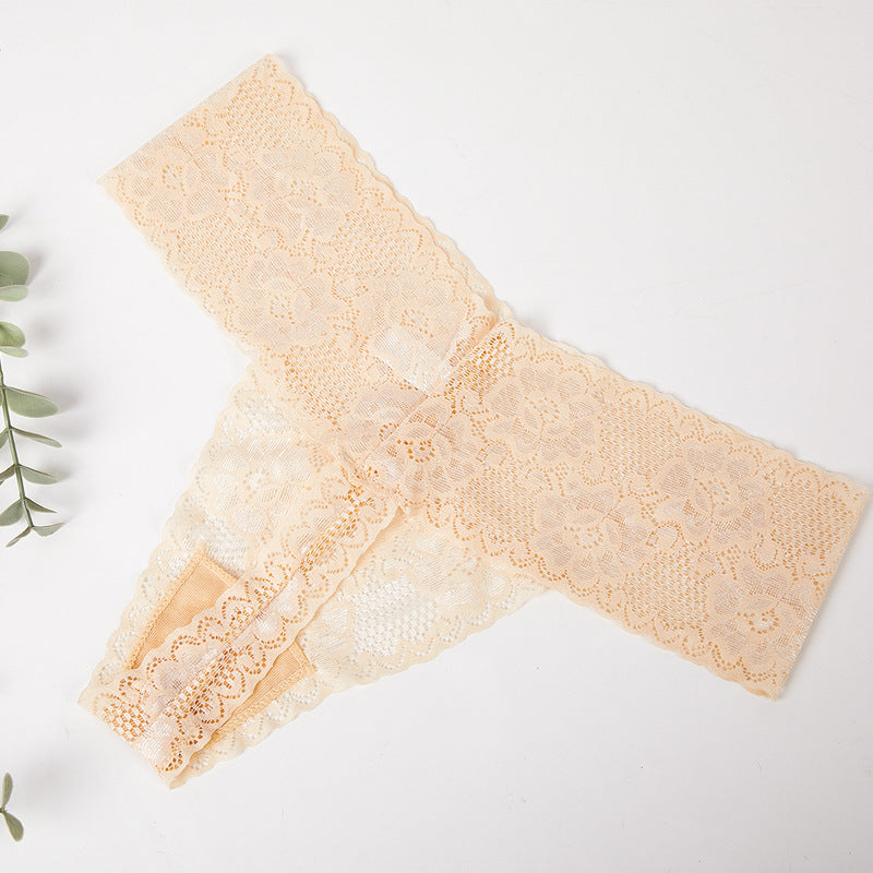 Seamless Lace See-through Underwear Thong