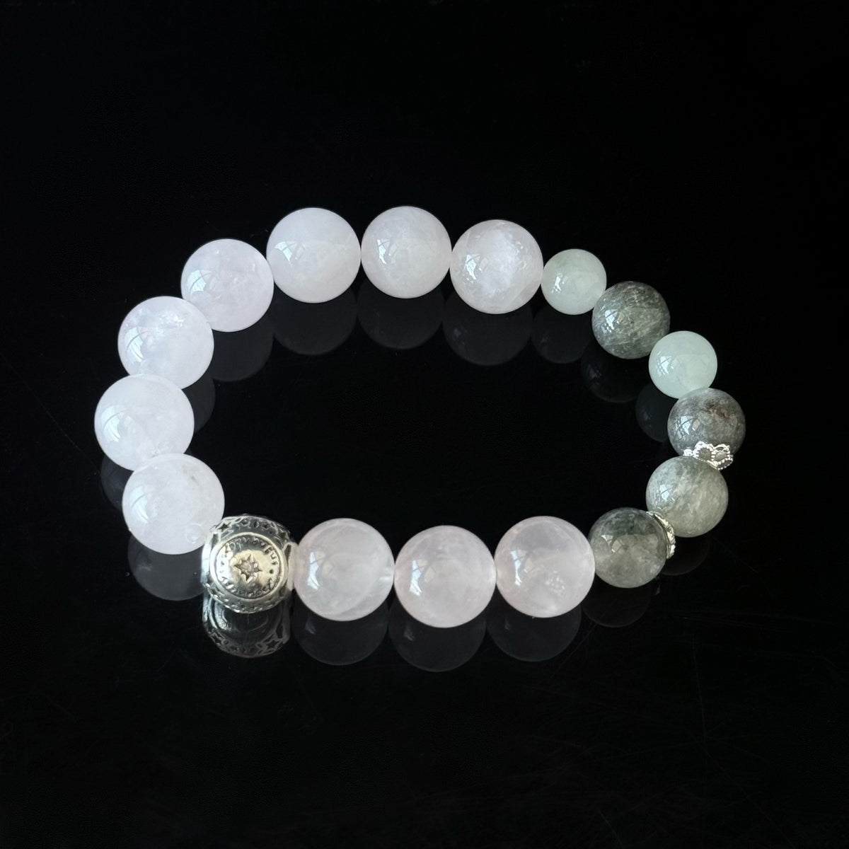 Rose Quartz Love Healing Bracelet with Moonstone & Labradorite