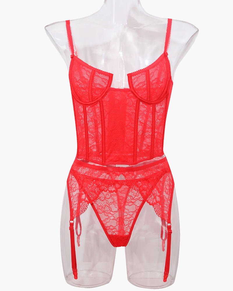 Push Up Corset Bra and Panty Sets