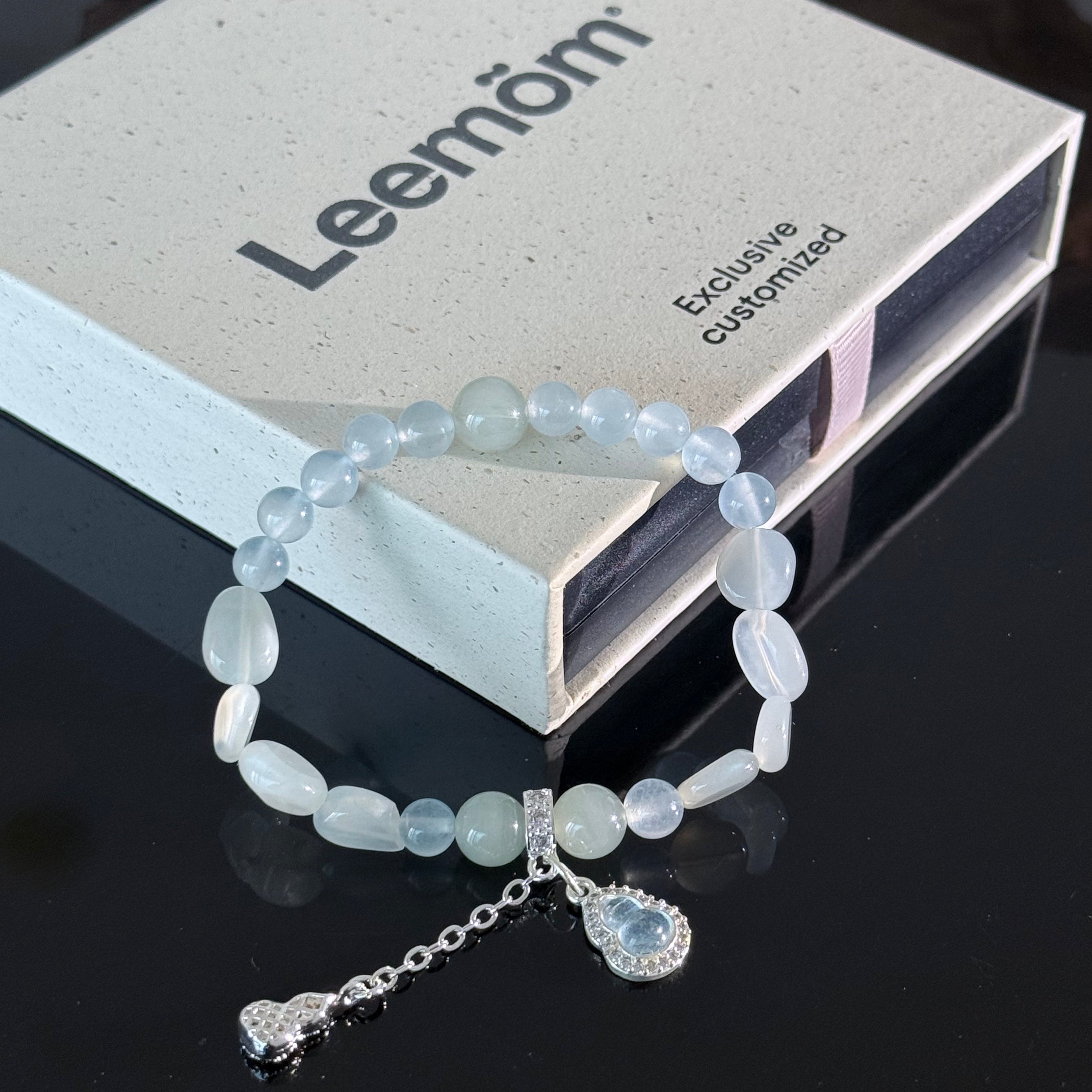 Handcrafted Aquamarine & Blue Chalcedony Crystal Bracelet — Jewelry for Serenity, Clarity, and Healing