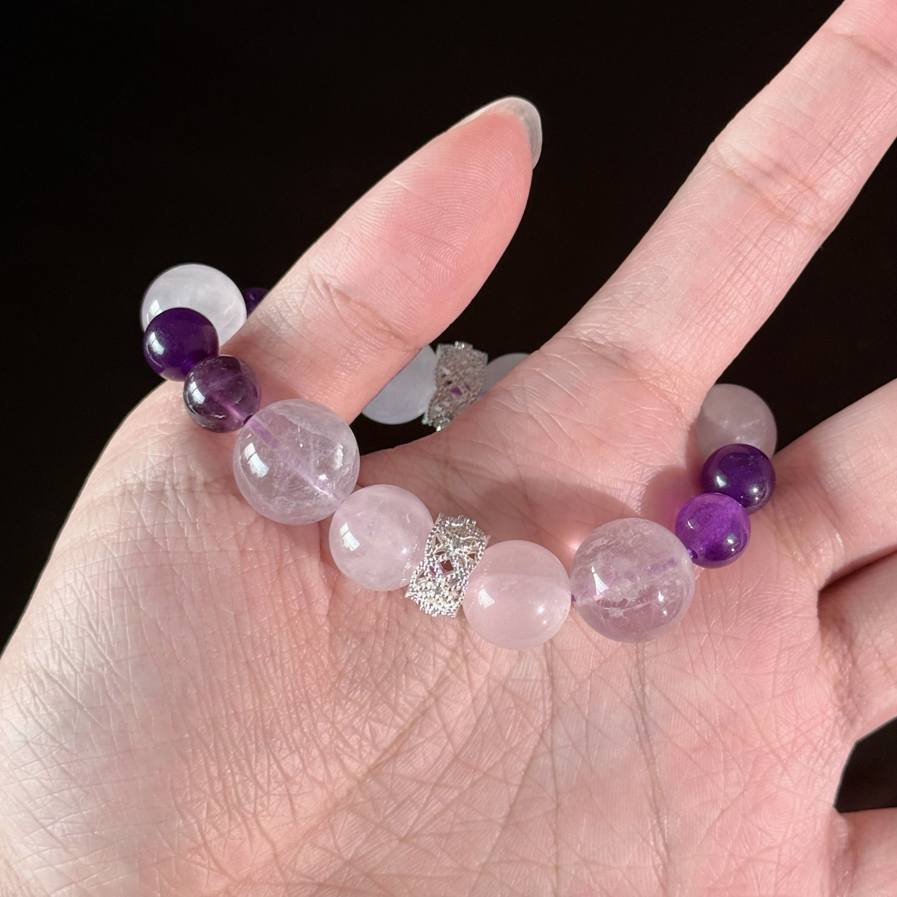 Spiritual Love & Intuition Zodiac Crystal Bracelet for Pisces & Aquarius