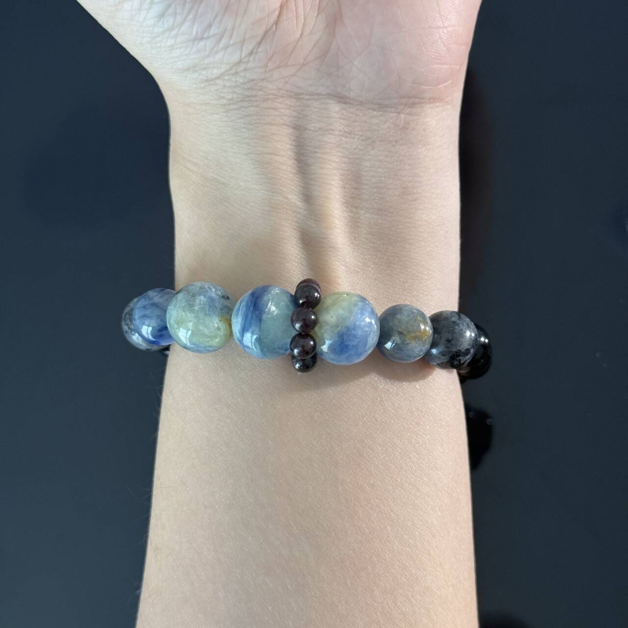 Handcrafted Bracelet featuring Kyanite, Labradorite, and Obsidian — Healing Jewelry