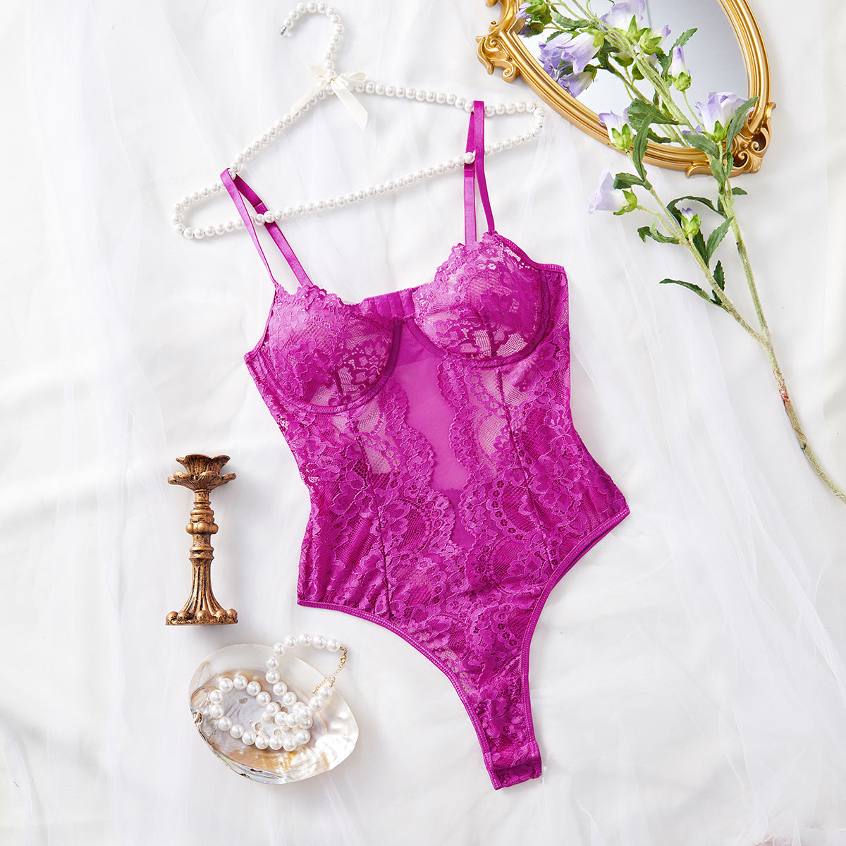 See - through Lace Nightclub Underwear Onesies
