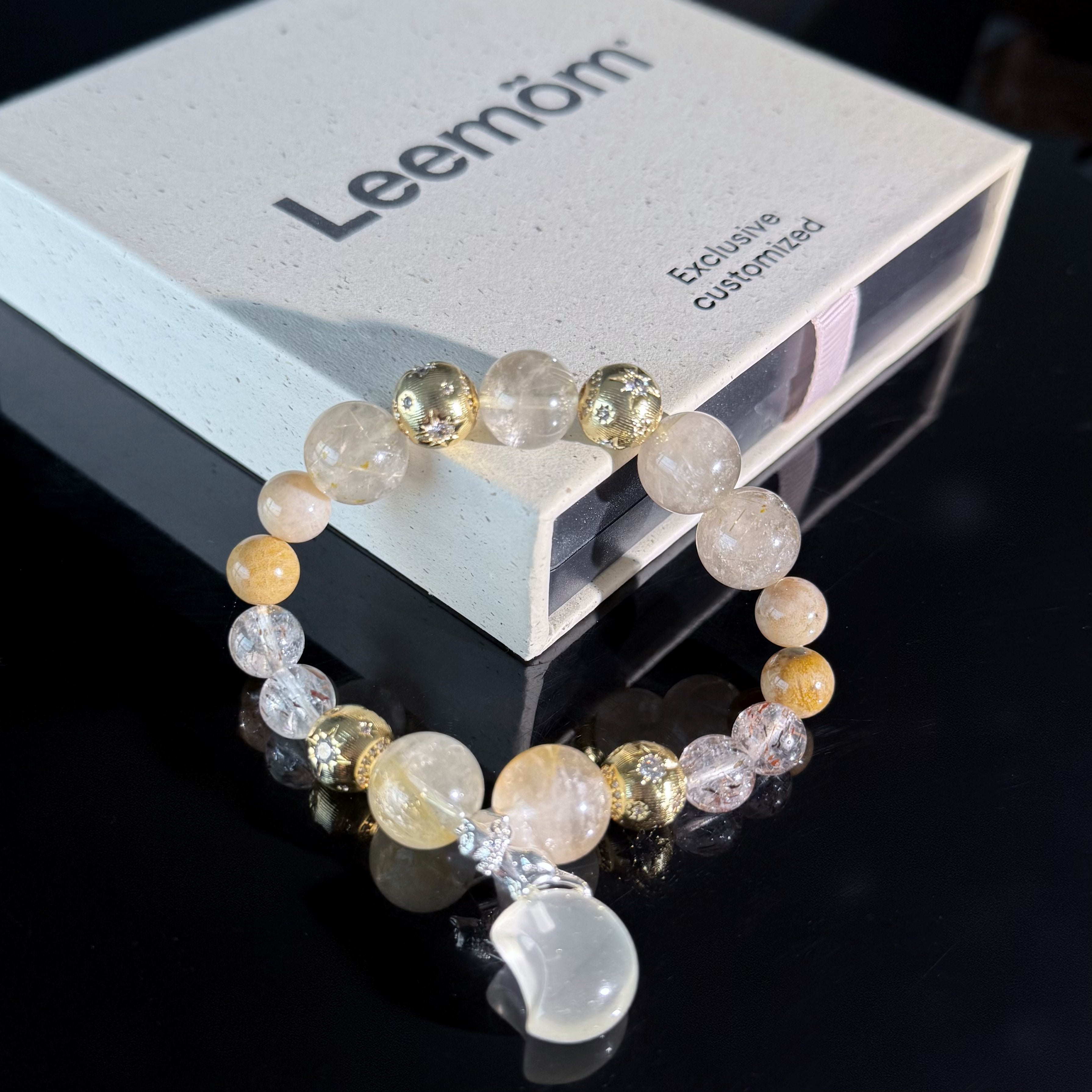 Leo Crystal Bracelet – Citrine & Clear Quartz Zodiac Bracelet