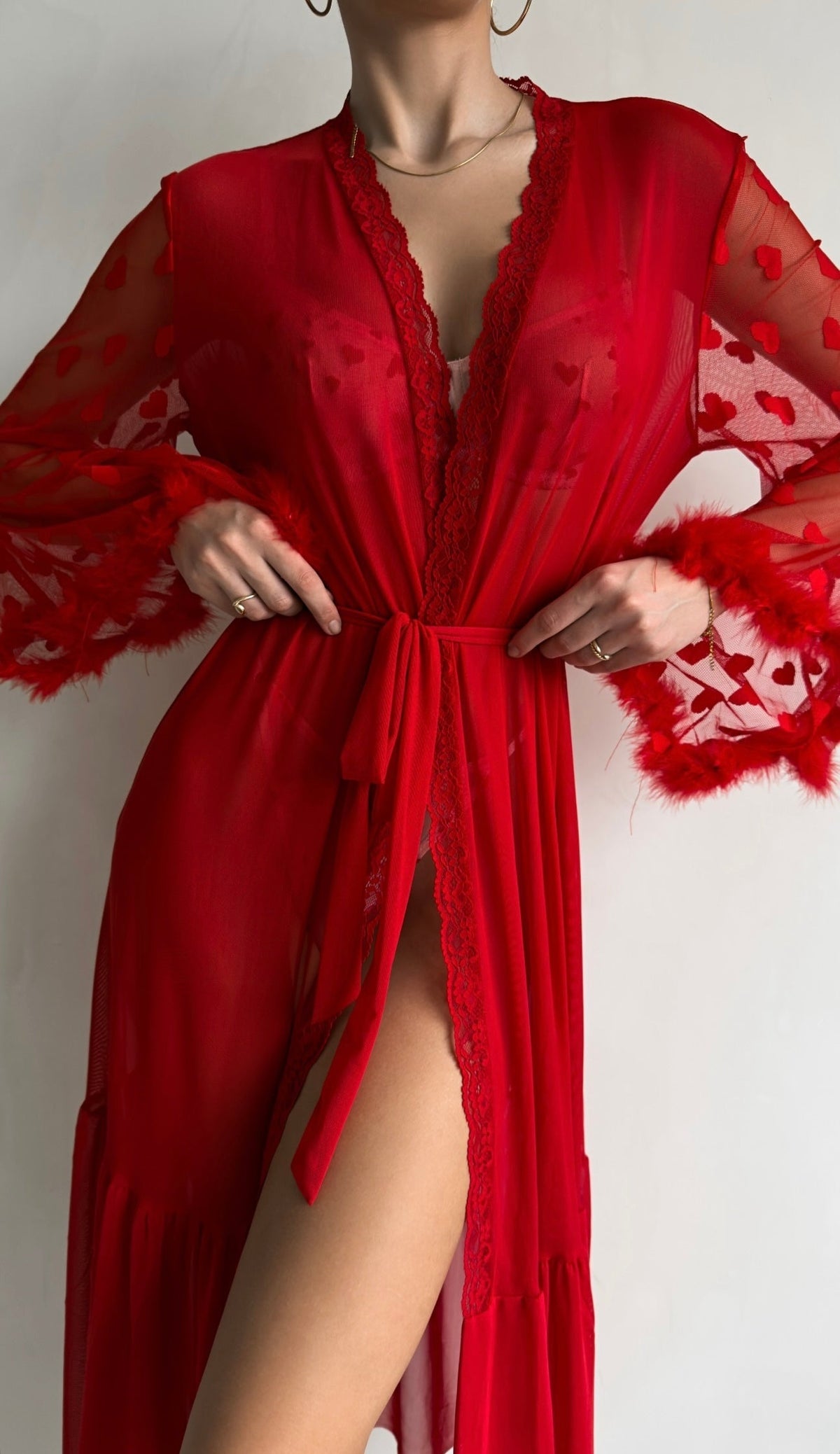 Sheer Robe Moonlace