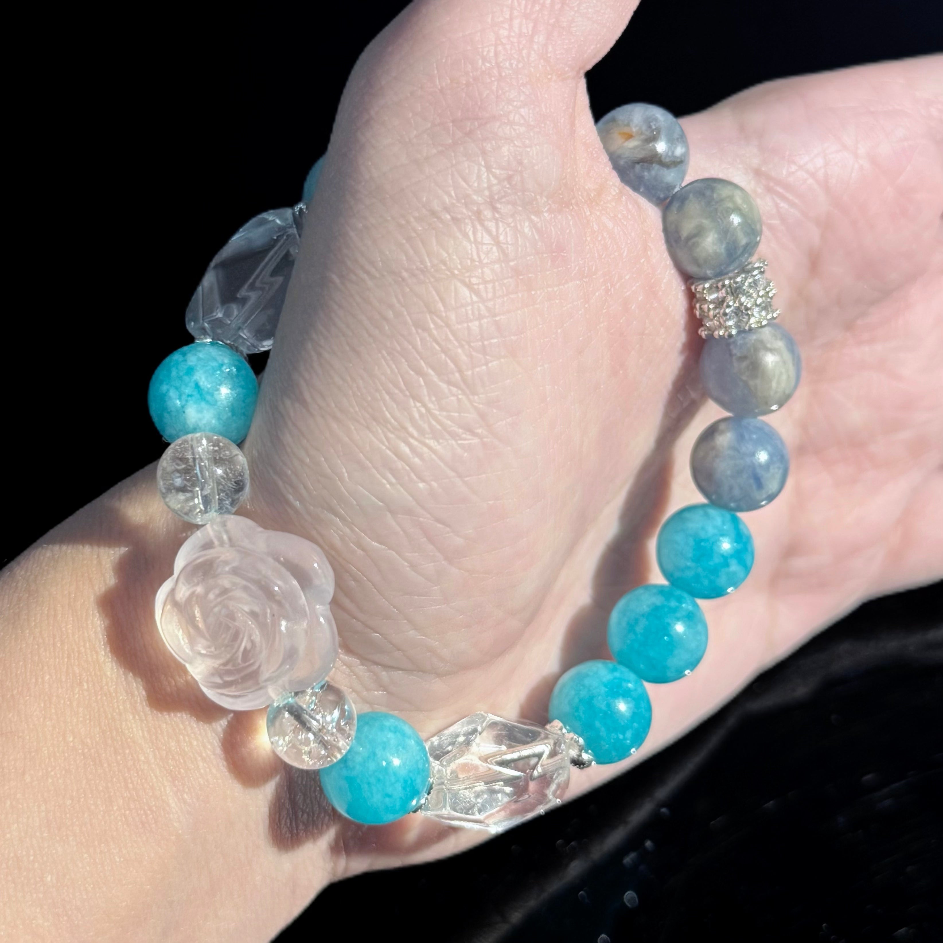 Cancer Crystal Bracelet – Turquoise & Rose Quartz Healing Bracelet