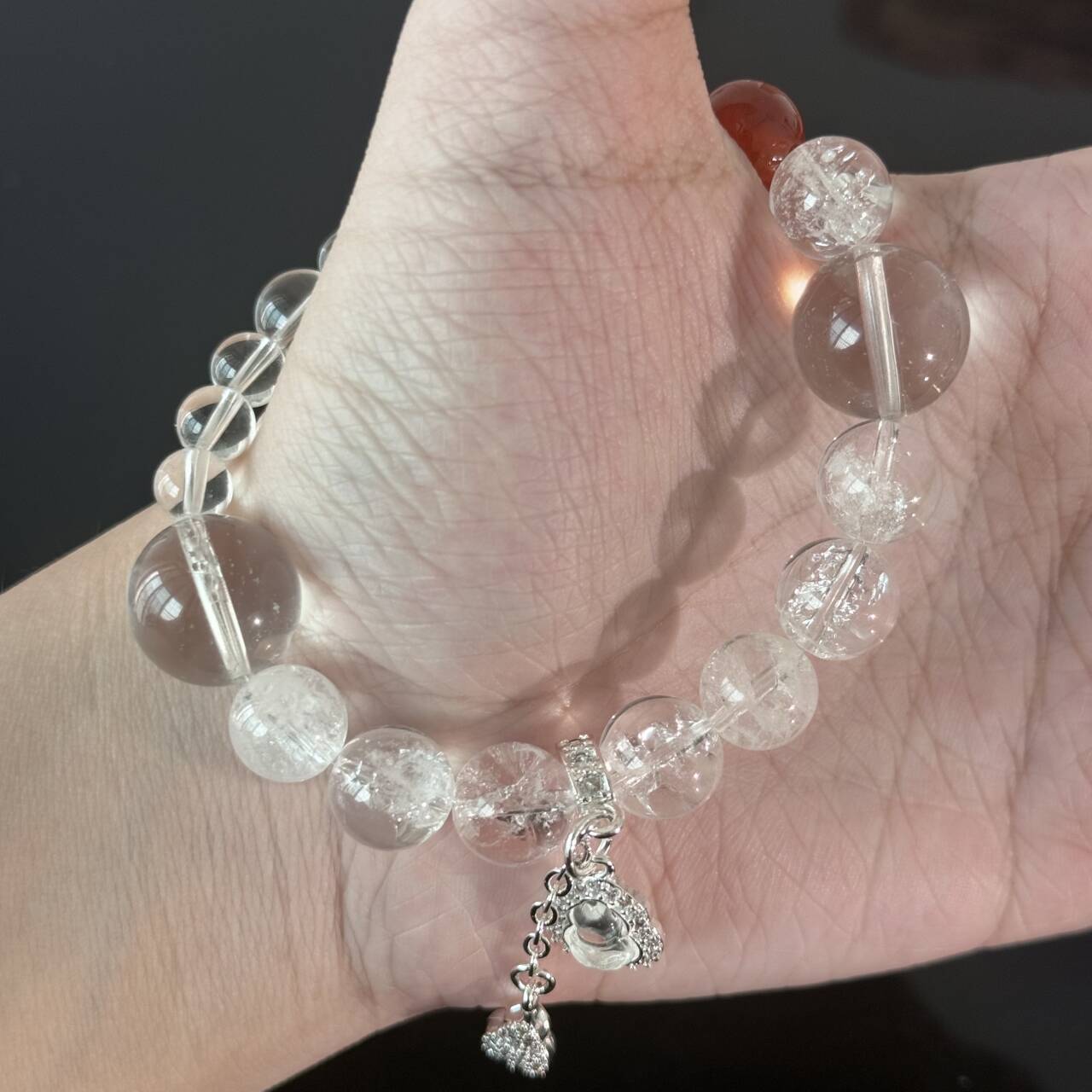 Clear Quartz and Red Agate Bracelet — A Healing Gemstone Bracelet to Help You Boost Your Energy, and Attract Protection and Love