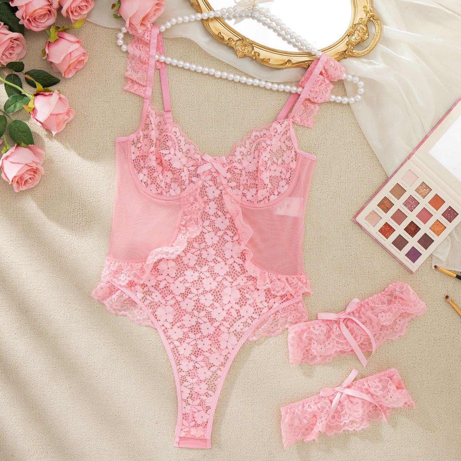 Lace Stitching Breathable High Waist Body Shaping Underwear
