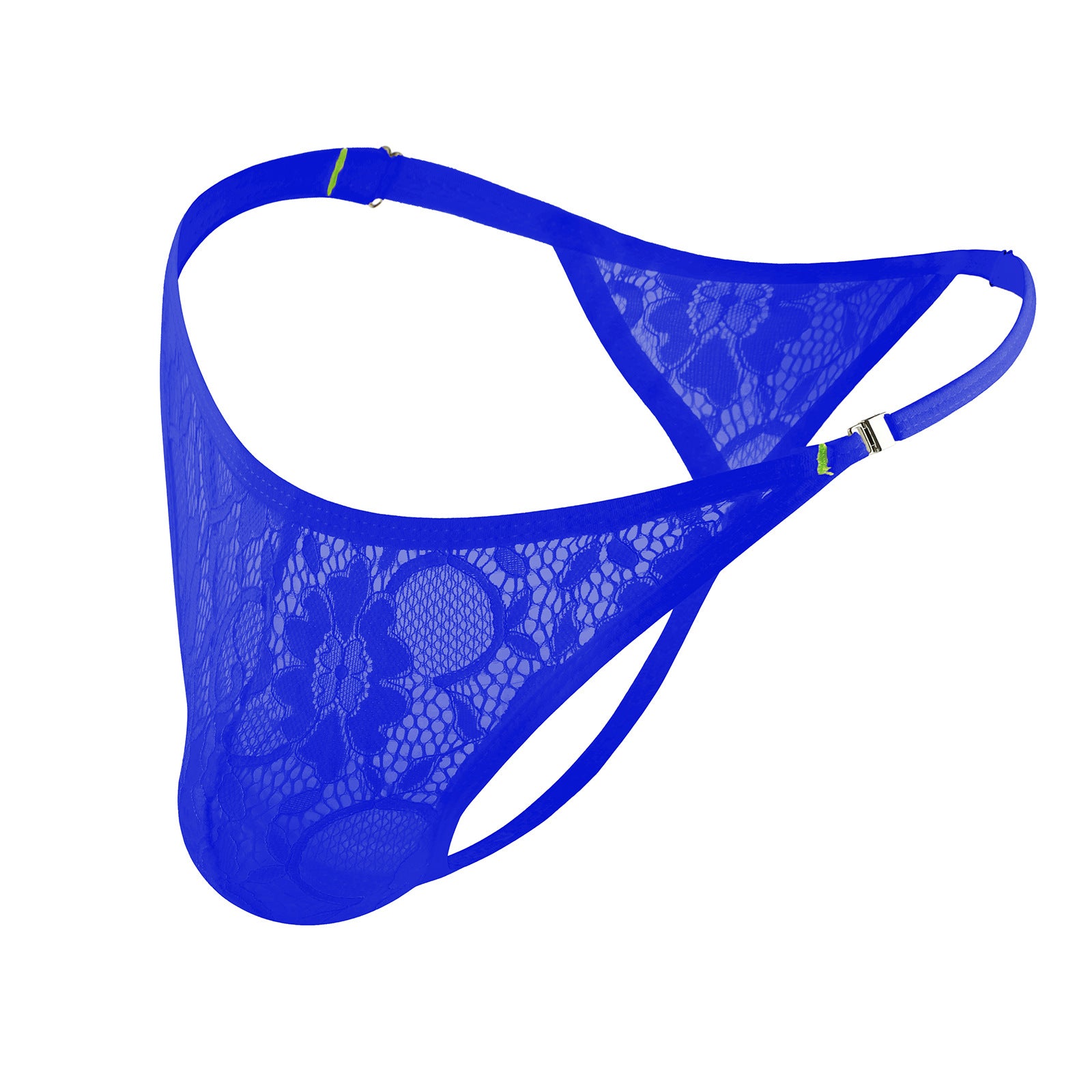 Hollow See-through Lace Thong Side Button Style For Men