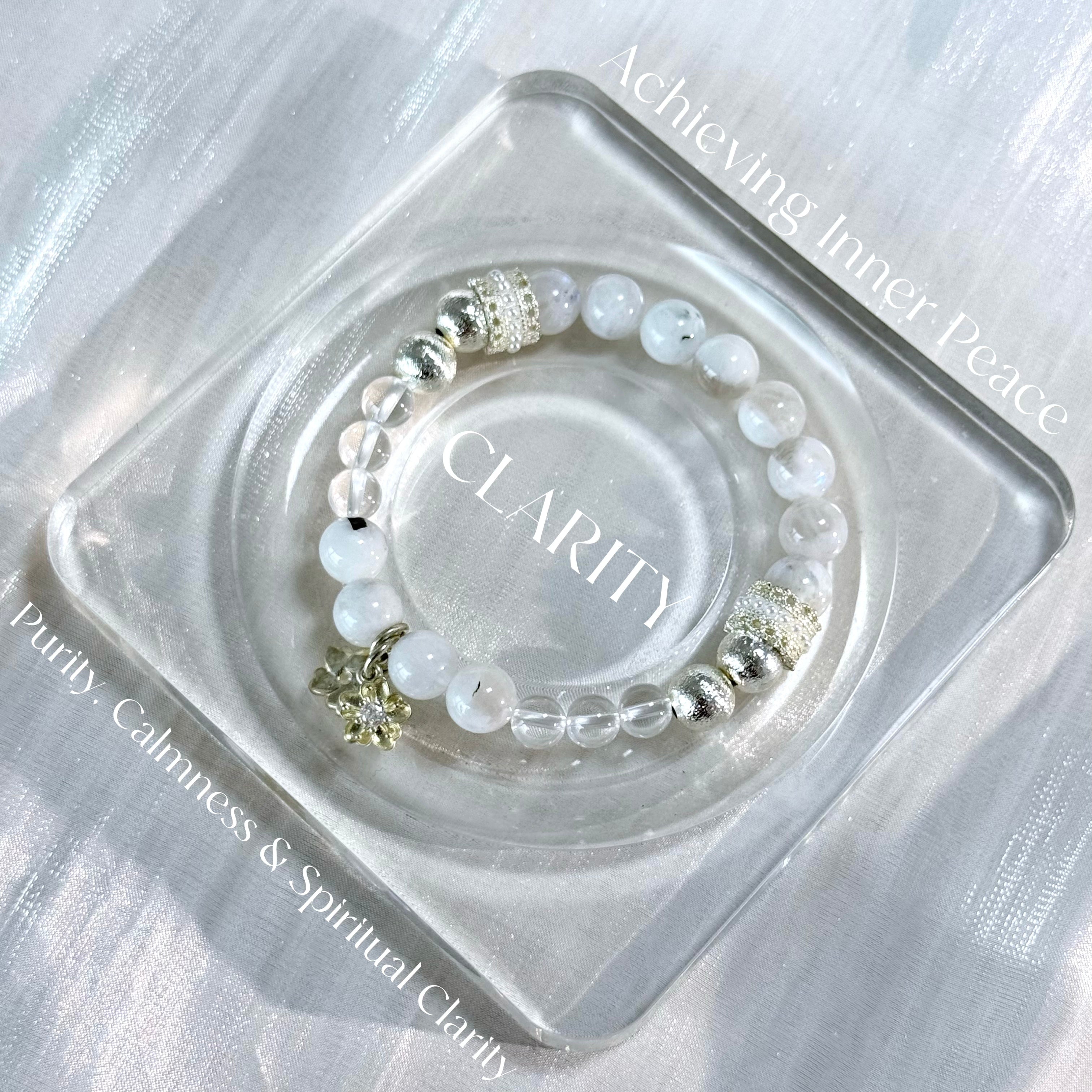 Gentle Growth Bracelet | Moonstone Clear Quartz for Soft Power & Self-Love