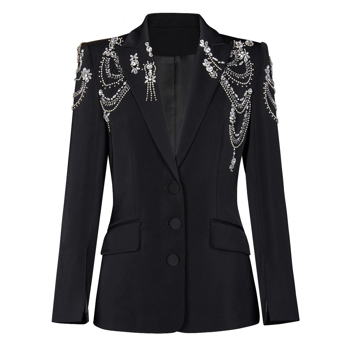 Gorgeous Heavy Crystal Beading Women's Short Coat