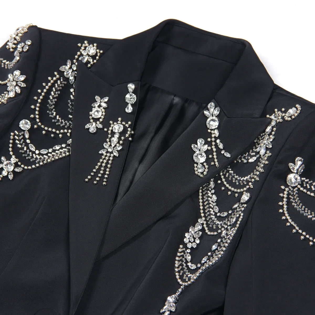 Gorgeous Heavy Crystal Beading Women's Short Coat