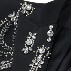 Gorgeous Heavy Crystal Beading Women's Short Coat
