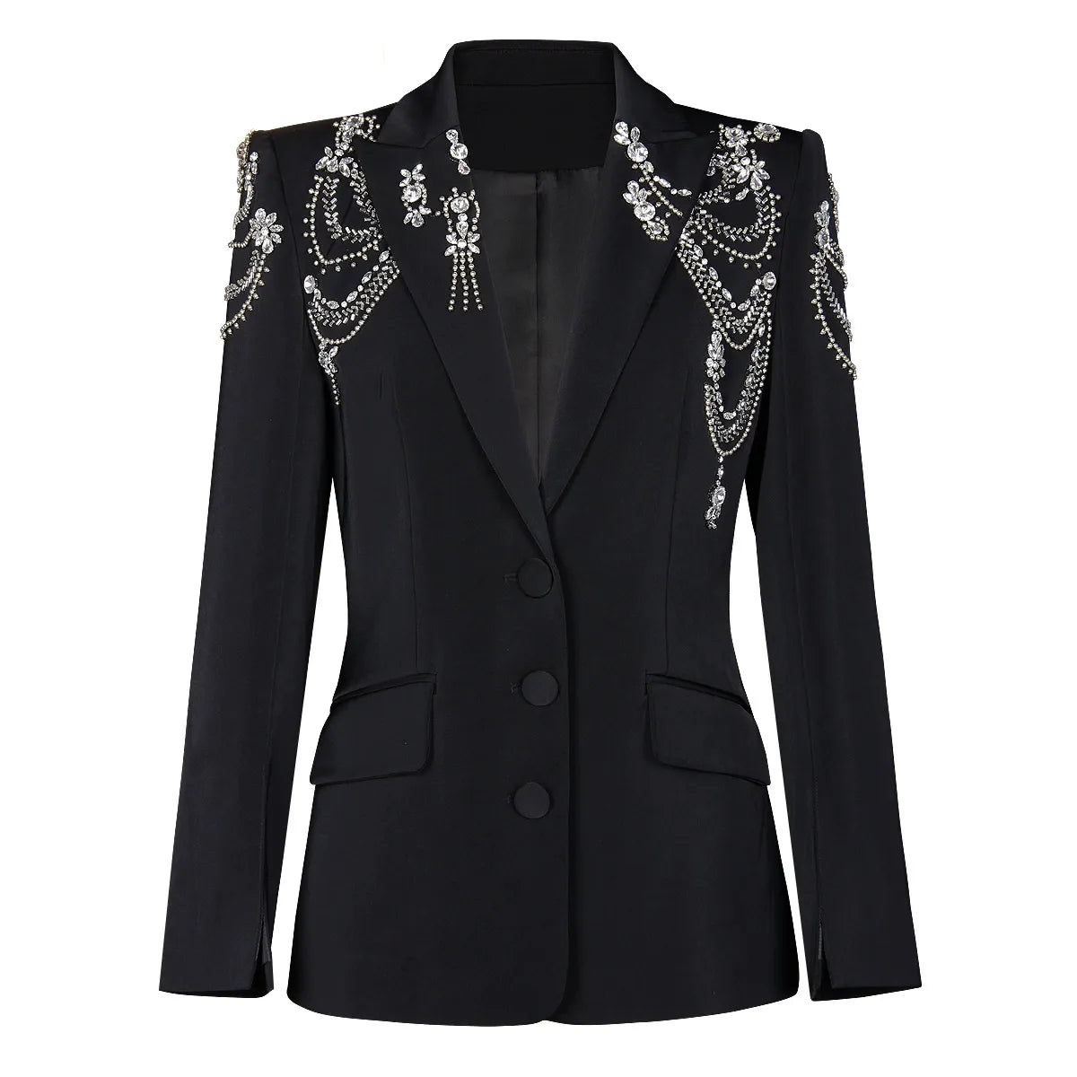 Gorgeous Heavy Crystal Beading Women's Short Coat